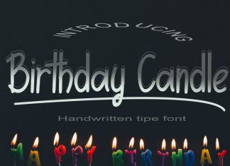 Birthday Candle Display Font