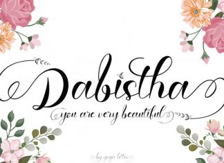 Dabistha Calligraphy Font