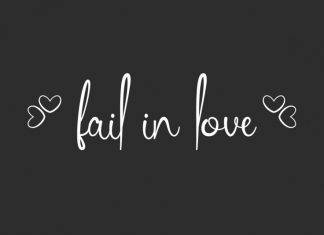 Fail In Love Handwritten Font