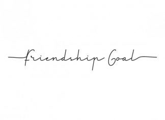 Friendship Goal Signature Script Font