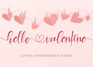 Hello Valentine Calligraphy Font