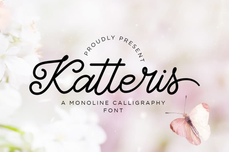 Katteris Monoline Calligraphy Font