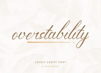 Overstability Calligraphy Font