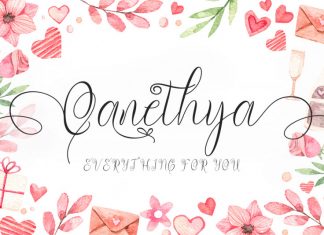 Qanethya Calligraphy Font