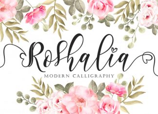 Roshalia Calligraphy Font