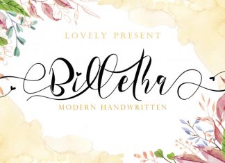 Billetha Calligraphy Font