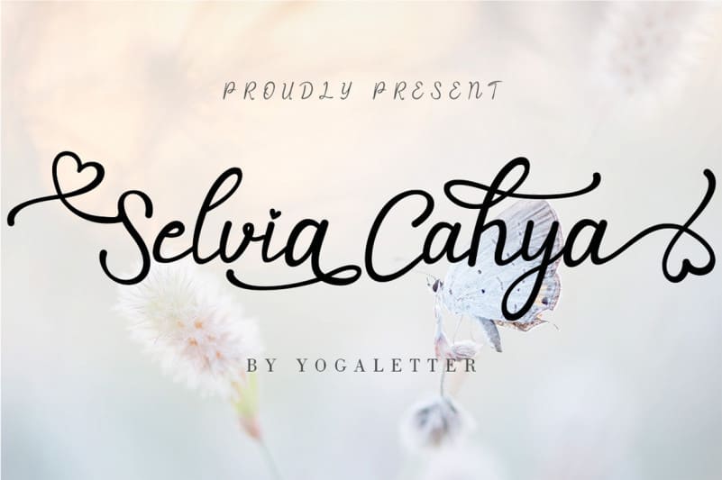Selvia Cahya Calligraphy Font