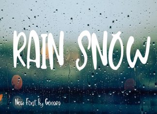Rain Snow Brush Font