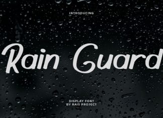 Rain Guard Display Font
