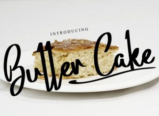 Butter Cake Brush Font