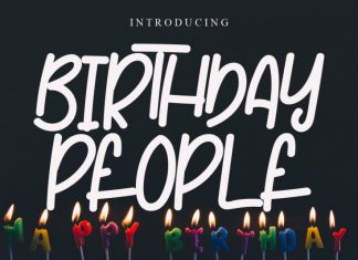 Birthday People Display Font