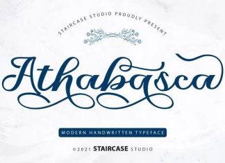 Athabasca Calligraphy Font