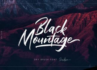 Black Mountage Brush Font