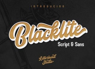 Blacklite Bold Script Font