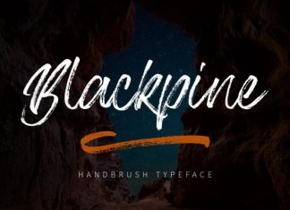 Blackpine Brush Font