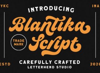 Blantika Script Font