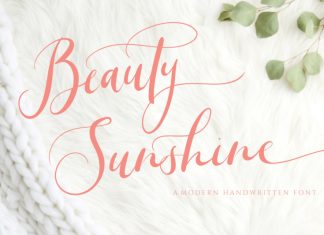 Beauty Sunshine Calligraphy Font