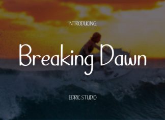 Breaking Dawn Display Font