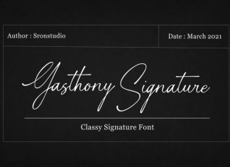 Gasthony Signature Script Font