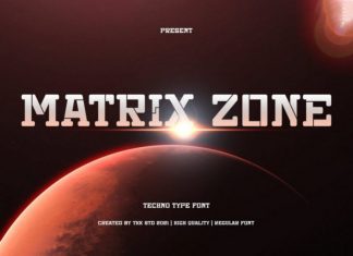 Matrix Zone Display Font