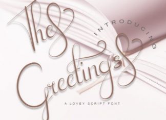 The Greetings Calligraphy Font
