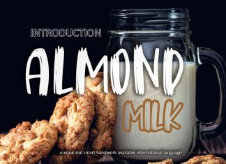 Almond Milk Brush Font