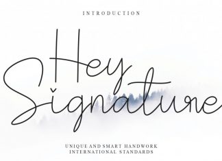 Hey Signature Handwritten Font
