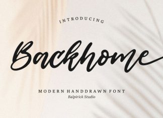 Backhome Modern Handdrawn Font