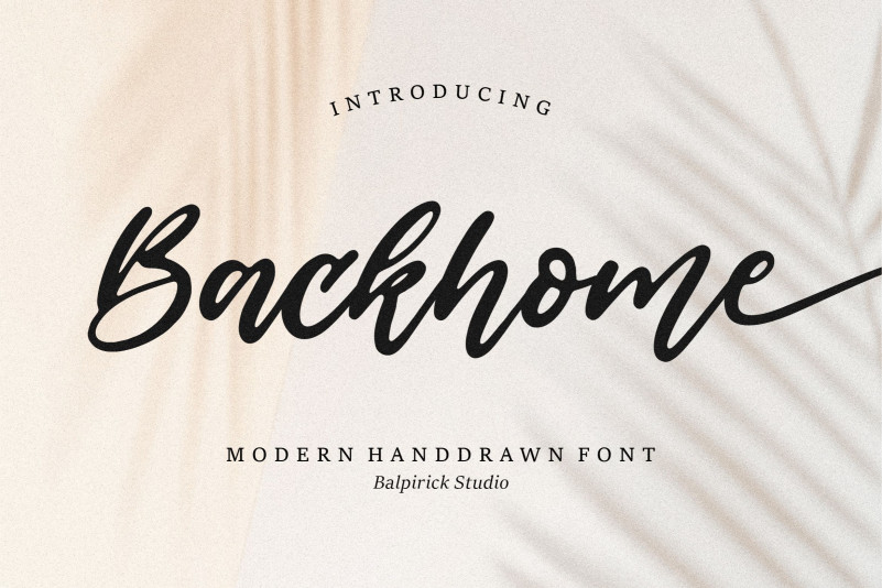 Backhome Modern Handdrawn Font