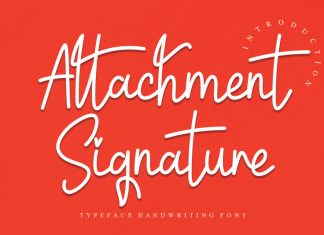 Attachment Signature Script Font