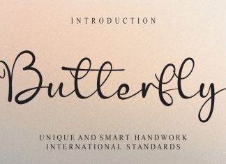 Butterfly Calligraphy Font