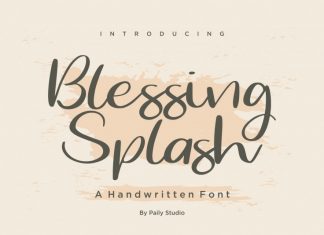 Blessing Splash Script Font