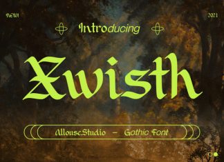 Xwisth Display Font