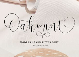 Oakmint Calligraphy Font
