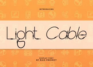 Light Cable Display Font