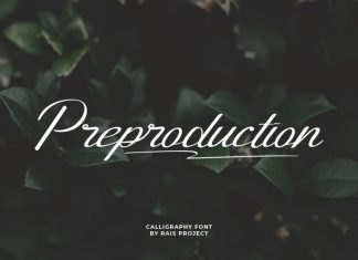 Preproduction Script Font