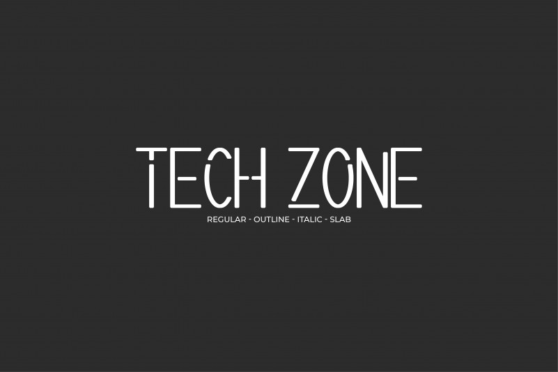 Tech Zone Sans Serif Font