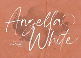 Angella White Brush Font
