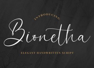 Bionetha Calligraphy Font