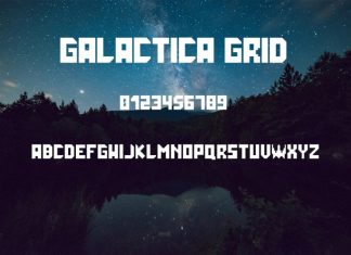 Galactica Grid Display Font