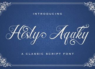 Hesty Aqaky Calligraphy Font