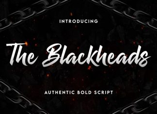 The Blackheads Brush Font