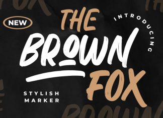The Brown Fox Brush Font