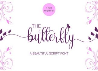 The Butterfly Calligraphy Font