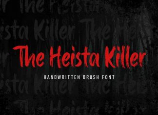The Heista Killer Brush Font