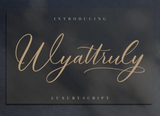 Wyattruly Calligraphy Font