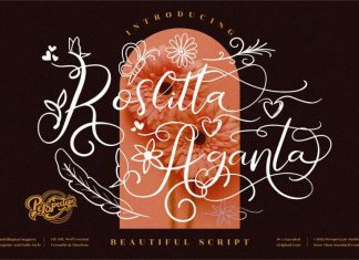 Roslitta Aganta Calligraphy Font