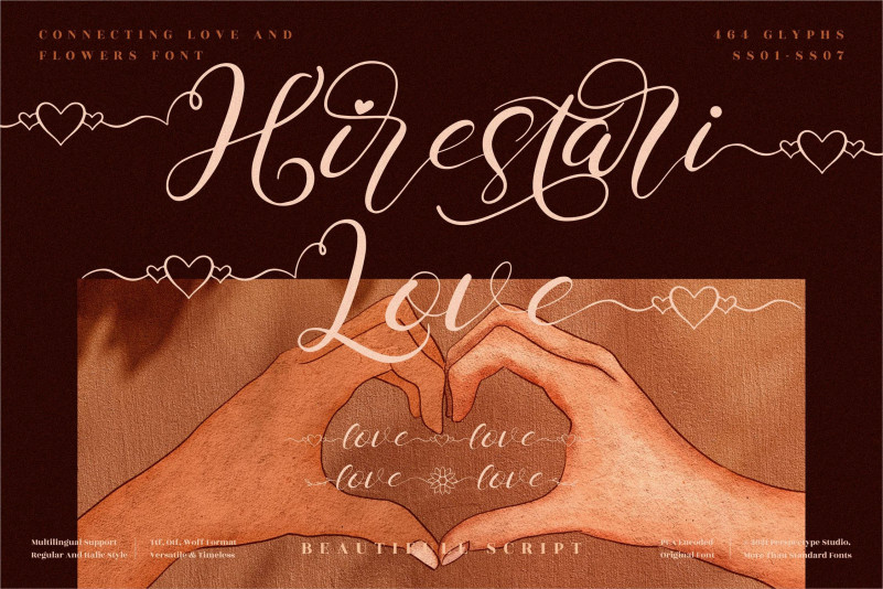 Hirestari Love Calligraphy Font