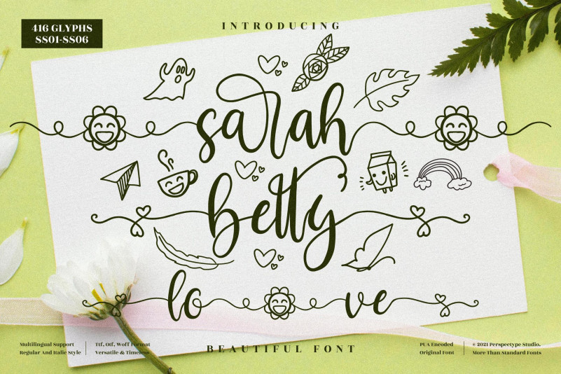 Sarah Betty Calligraphy Font