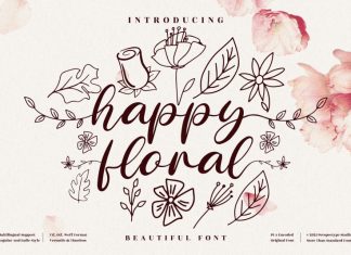 Happy Floral Calligraphy Font